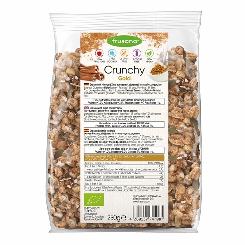 CRUNCHY GOLD - GRANOLA CON CANELA 250 GR FRUSANO