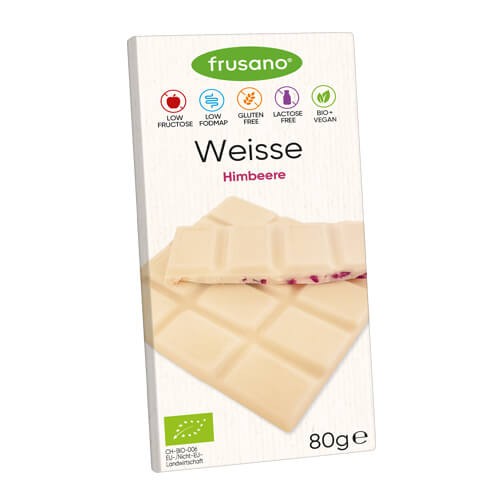 TABLETA CHOCOLATE BLANCO CON FRAMBUESA SIN FRUCTOSA 80 GR FRUSANO