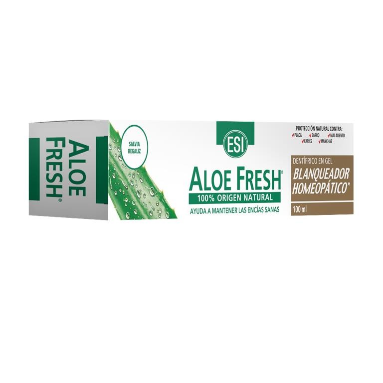 ALOE FRESH PASTA DENTIFRICA GEL BLANQUEADOR HOMEOPATICO 100 ML. ESI