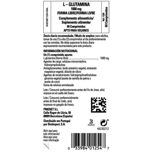 GLUTAMINA 1000 MG 60 CAPS SOLGAR 1