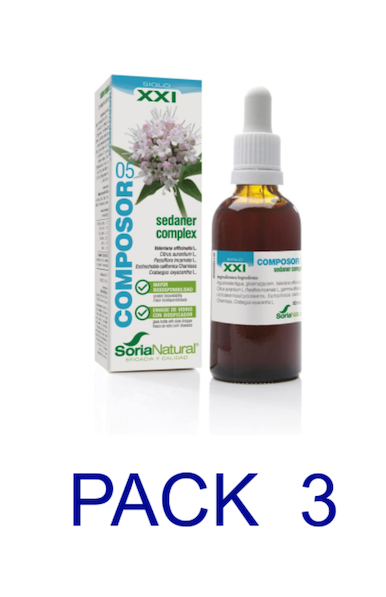PACK 3X2 SEDANER COMPLEX COMPOSOR 5 (SIGLO XXI) 50 ML SORIA NATURAL ENVIO GRATIS