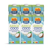 PACK DE 6 LITROS BEBIDA DE ARROZ Y COCO BIO, 1L ISOLA BIO