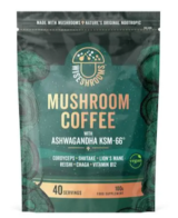 WISESHROOMS, CAFÉ CON HONGOS Y ASHWAGANDHA KSM-66, 100 G