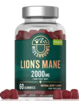 GOMITAS DE MELENA DE LEON 2000 MGRS 60 GOMITAS DE FRUTOS ROJOS WISESHROOMS