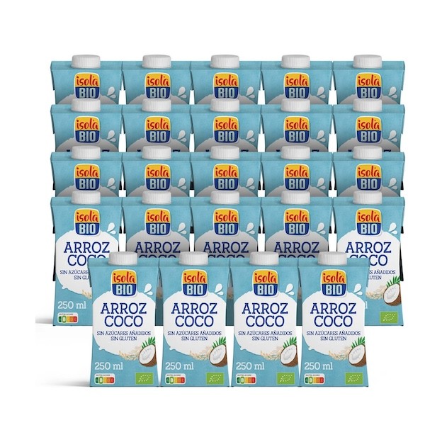 BEBIDA MINI DE ARROZ Y COCO BIO, 250 ML ISOLA BIO PACK DE 24