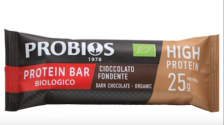 BARRA DE PROTEÍNA DE CHOCOLATE NEGRO 40 GR BIOCHAMPION PROBIOS