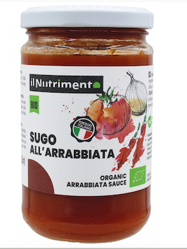 SALSA ARRABIATA SIN GLUTEN CON TOMATE ITALIANO 280 GR IL NUTRIMENTO