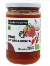 SALSA ARRABIATA SIN GLUTEN CON TOMATE ITALIANO 280 GR IL NUTRIMENTO