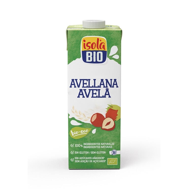 BEBIDA VEGETAL DE AVELLANAS BIO, 1 L ISOLA BIO