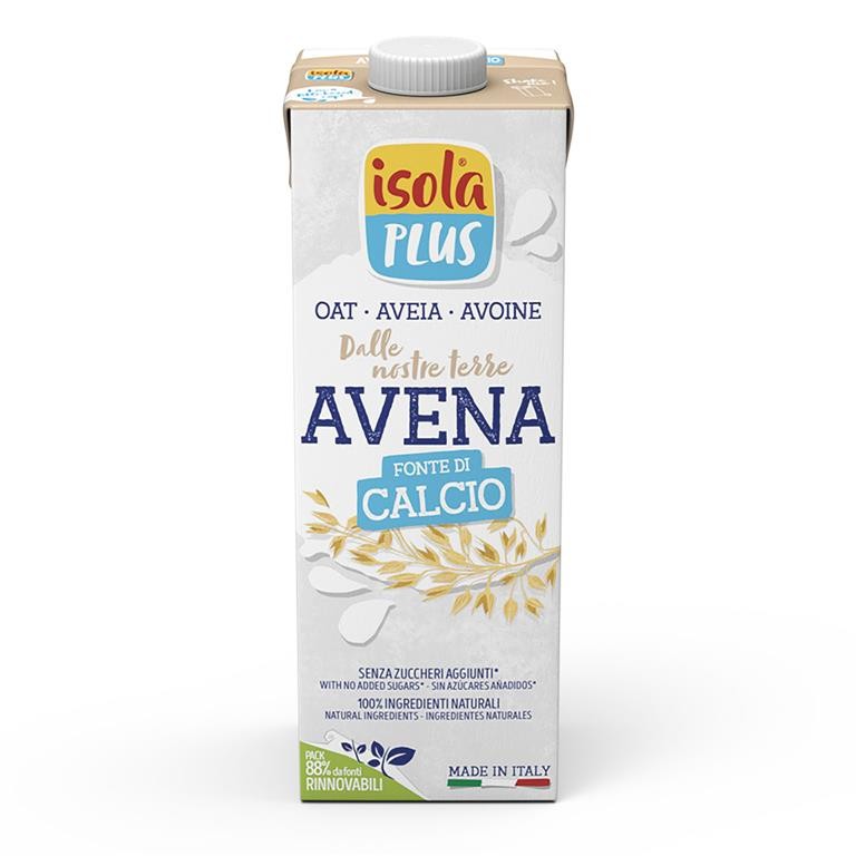 BEBIDA VEGETAL DE AVENA CON CALCIO, 1L ISOLA BIO