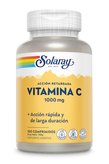 VITAMINA C 1000 mg 100 tabletas SOLARAY