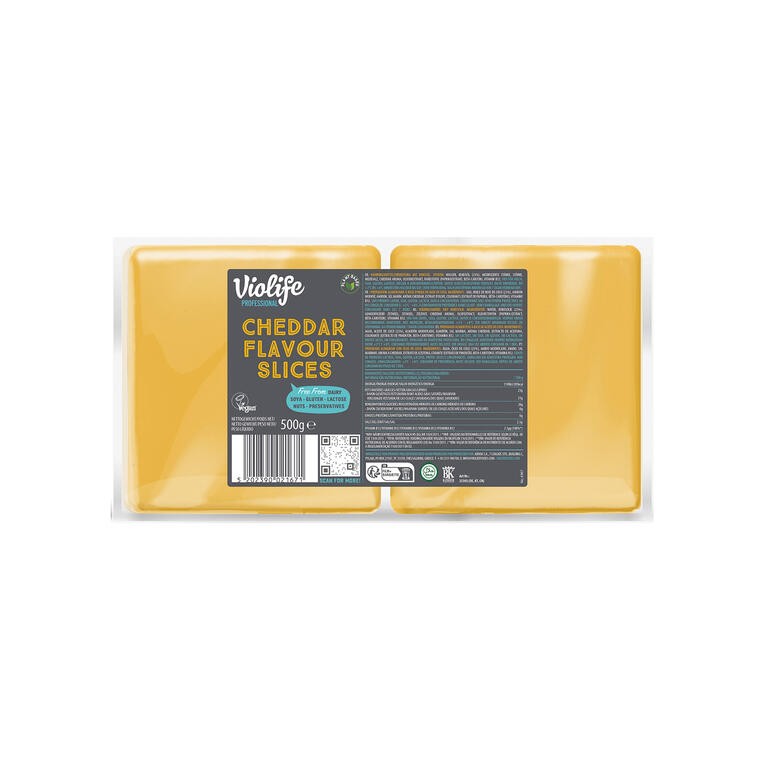 LONCHAS VEGANAS SABOR CHEDDAR 500 GR VIOLIFE