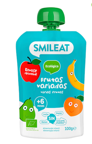POUCH DE FRUTAS VARIADAS BIO, 100 GR SMILEAT
