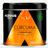 CURCUMA CON JENGIBRE, PIMIENTA NEGRA, PROBIOTICOS 250 CAPS ALDOUS BIO