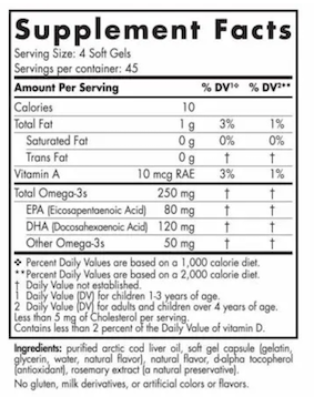 OMEGA 3 DHA NIÑOS SABOR FRESA, 250 mg, 180 mini geles masticable NORDIC NATURALS 1