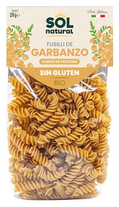 FUSILLI DE GARBANZO BIO SIN GLUTEN 300 g SOLNATURAL