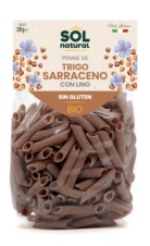 PENNE TRIGO SARRACENO CON LINO BIO SIN GLUTEN 250 gr SOLNATURAL