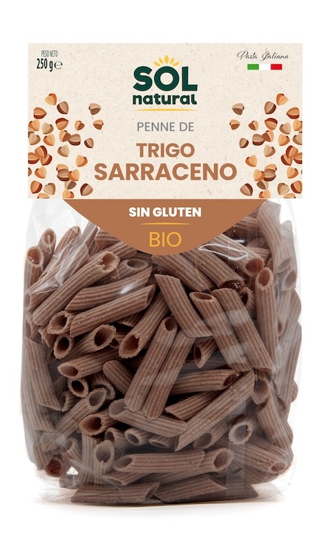 PENNE DE TRIGO SARRACENO SIN GLUTEN 250G BIO SOLNATURAL