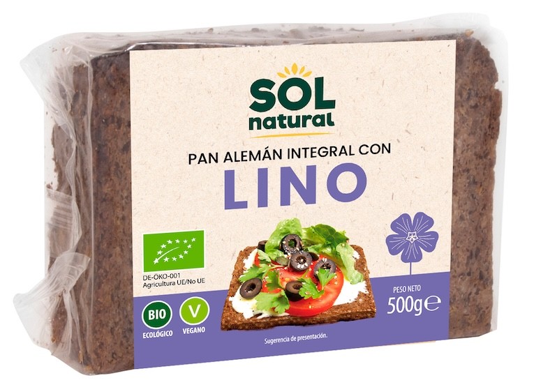 PAN ALEMAN CON LINO 500g bio SOLNATURAL