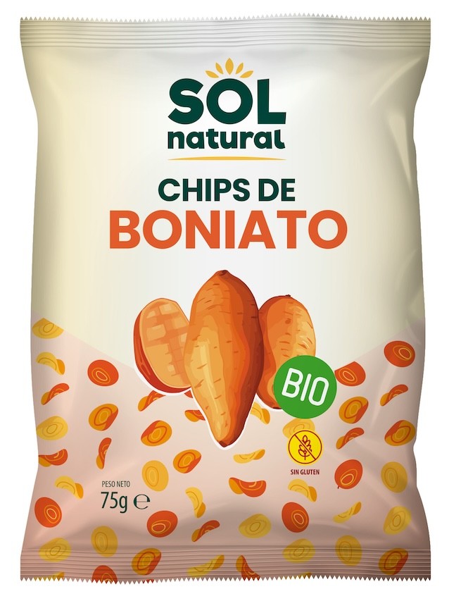 CHIPS DE BONIATO BIO 75 GR SOLNATURAL