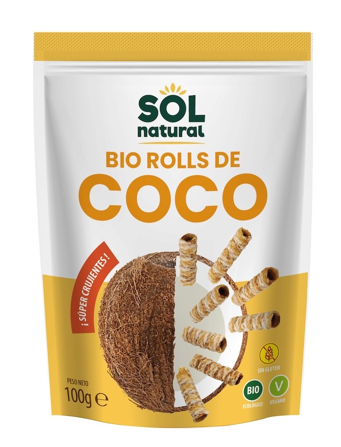 ROLLS DE COCO CRUJIENTES BIO 100 GR SOL NATURAL