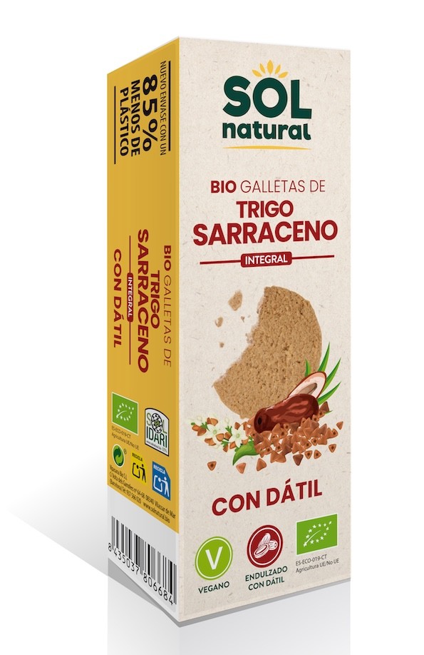 GALLETAS DE TRIGO SARRACENO INTEGRAL CON DATIL BIO 170g SOLNATURAL