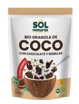 GRANOLA CRUNCHY DE COCO CON CHOCOLATE 140G BIO SOLNATURAL