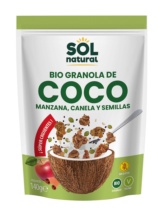 GRANOLA CRUNCHY DE COCO CON MANZANA Y CANELA 140G BIO SOLNATURAL