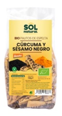PALITOS DE ESPELTA CON CURCUMA Y SESAMO NEGRO BIO 115 GR SOLNATURAL