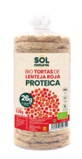 TORTAS PROTEICAS DE LENTEJA ROJA BIO 120 GR SOL NATURAL