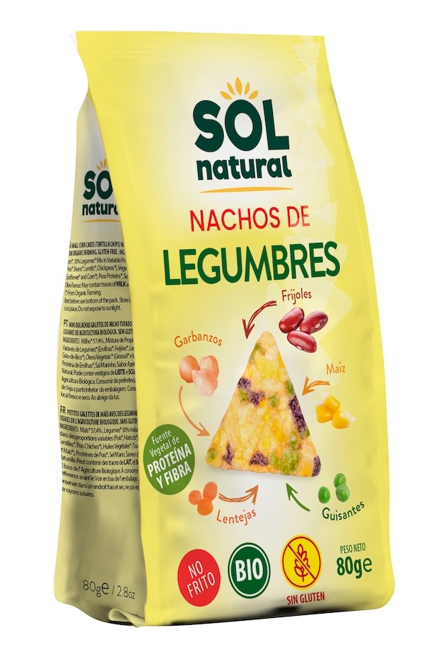 NACHOS CON LEGUMBRES BIO 80 GR SOLNATURAL