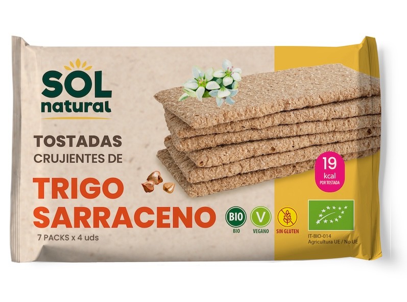 TOSTADAS DE TRIGO SARRACENO BIO SIN GLUTEN 140 GR BIO SOL NATURAL