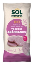 TORTAS DE ARROZ YOGUR Y ARANDANO BIO 100 g SOL NATURAL