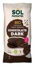 TORTAS DE ARROZ CHOCOLATE DARK BIO 100 g SOL NATURAL
