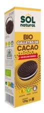 GALLETAS DE CACAO CON RELLENO CREMOS BIO 190 GR SOLNATURAL