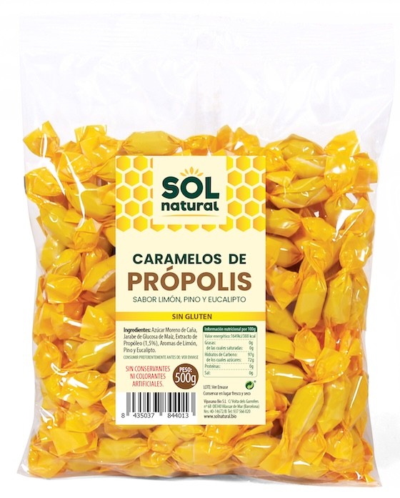 CARAMELOS DE PRÓPOLIS 500 GR SOL NATURAL