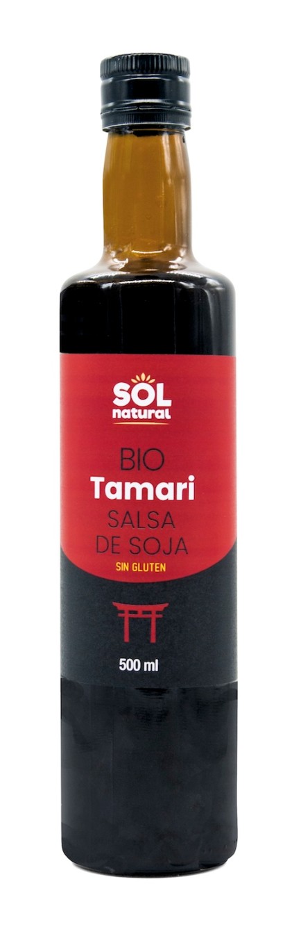 NEW - TAMARI SALSA DE SOJA SIN GLUTEN BIO 500 ml SOLNATURAL
