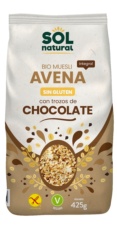 MUESLI DE AVENA SIN GLUTEN CON CHOCOLATE BIO 425 GR SOLNATURAL