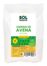 HARINA DE AVENA INTEGRAL SIN GLUTEN BIO 500 GR SOLNATURAL