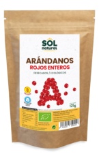 ARANDANOS ROJOS DE CANADA SIN AZUCAR BIO 150 GR SOLNATURAL