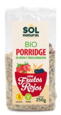 PORRIDGE CON TRIGO SARRACENO FRUTOS ROJOS BIO 250 GR SOLNATURAL