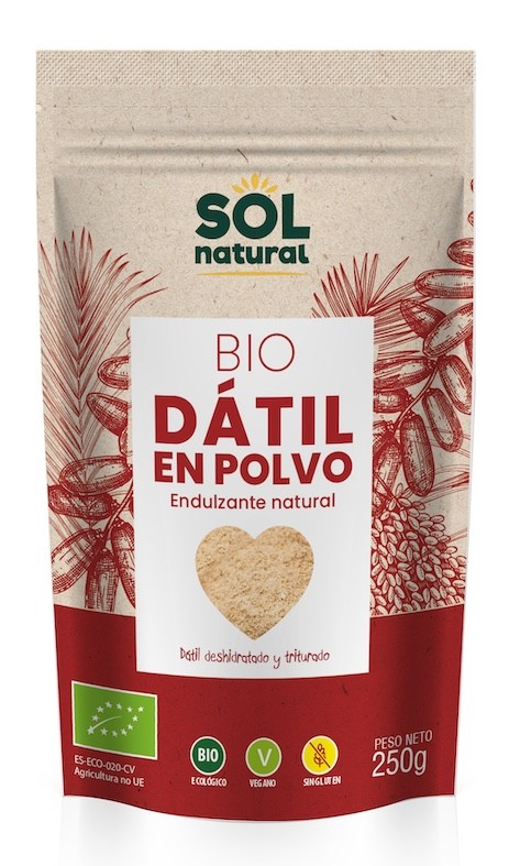 DATIL EN POLVO ENDULZANTE BIO 250 GR SOLNATURAL