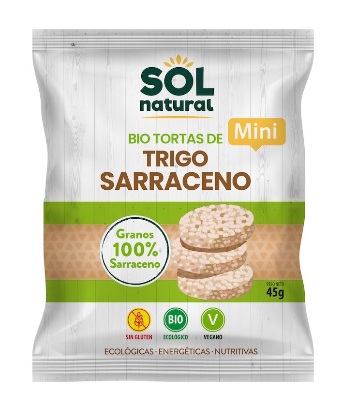 TORTITAS TRIGO SARRACENO MINI SinGluten Bio 45g SOLNATURAL