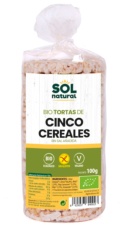 TORTAS DE 5 CEREALES BIO SIN GLUTEN 100 GR SOLNATURAL