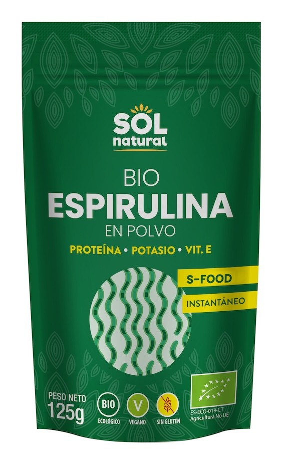 ESPIRULINA EN POLVO BIO 125 GR SOLNATURAL