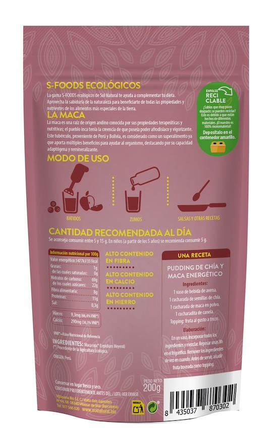MACA ROJA 200 GR SOLNATURAL 1