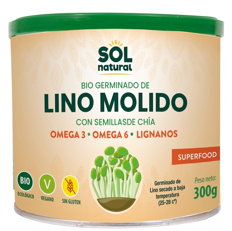 GERMINADO DE LINO MOLIDO CON CHIA 300 GR SOLNATURAL