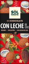 TABLETA CHOCOLATE CON LECHE DE COCO BIO 70 GR SOLNATURAL