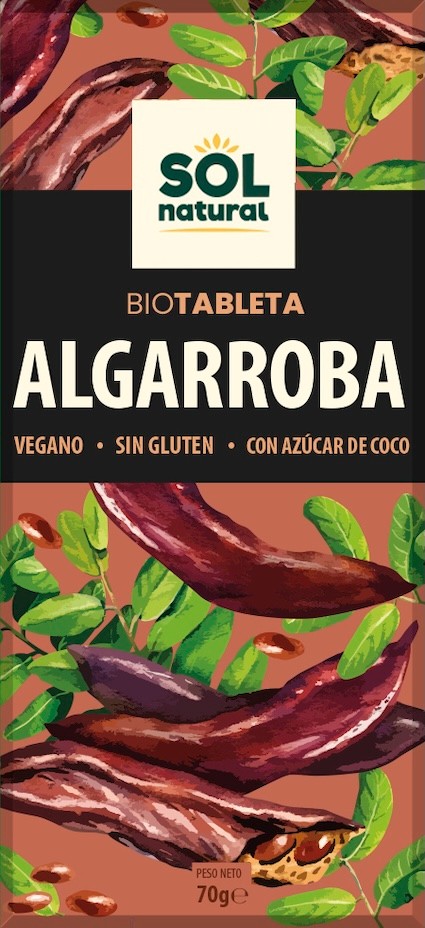 TABLETA ALGARROBA BIO 70 GR SOLNATURAL