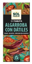 TABLETA ALGARROBA CON DÁTILES BIO 70 GR SOLNATURAL